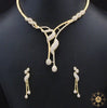 American diamond gold plated necklace